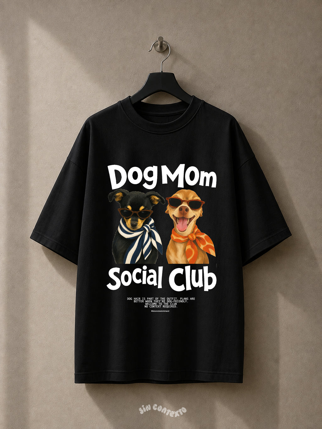Playera Dog Mom Social Club 100% personalizado