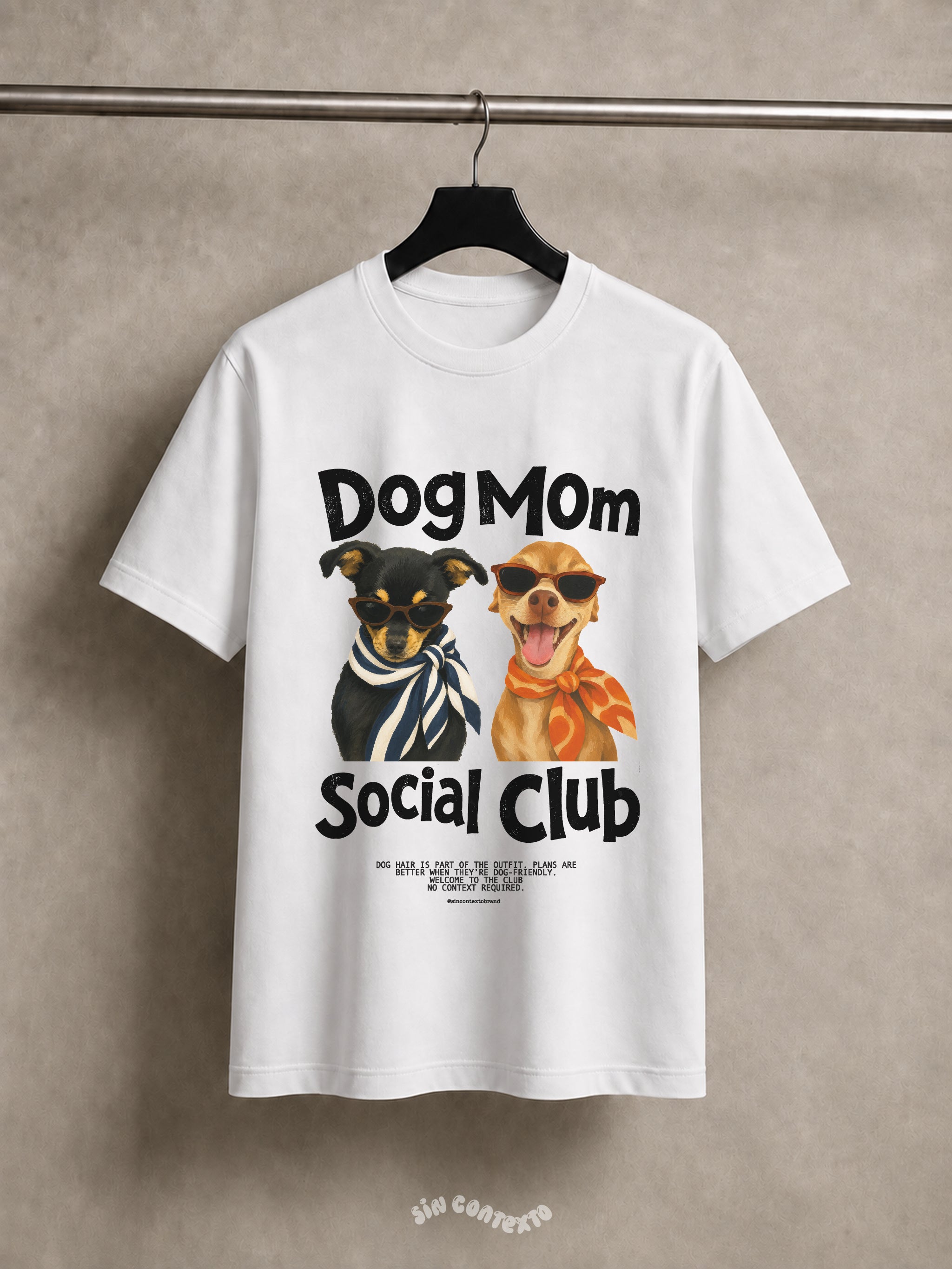 Playera Dog Mom Social Club 100% personalizado