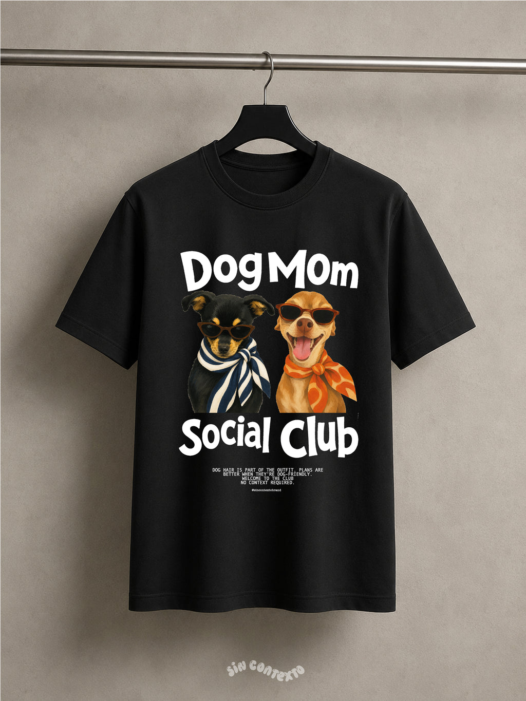 Playera Dog Mom Social Club 100% personalizado