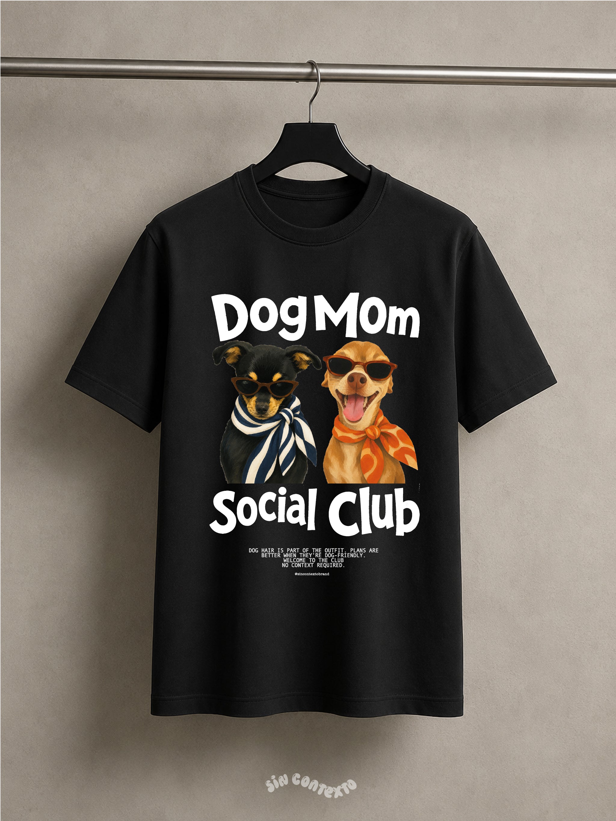 Playera Dog Mom Social Club 100% personalizado