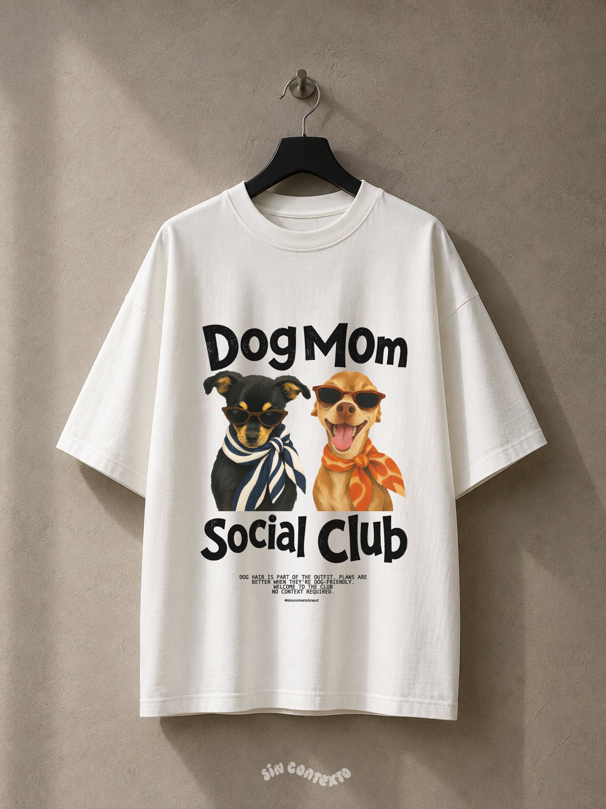 Playera Dog Mom Social Club 100% personalizado