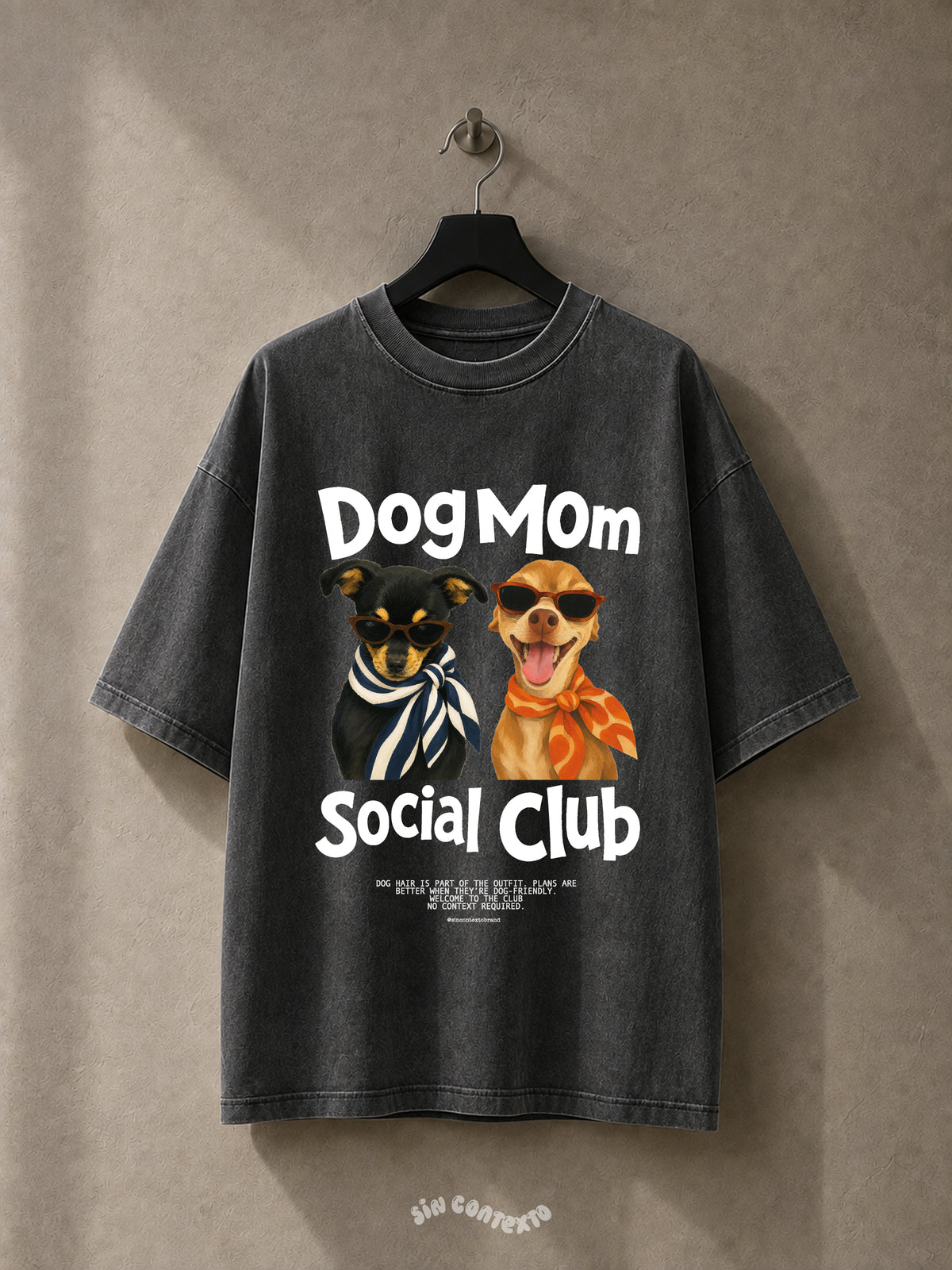 Playera Dog Mom Social Club 100% personalizado