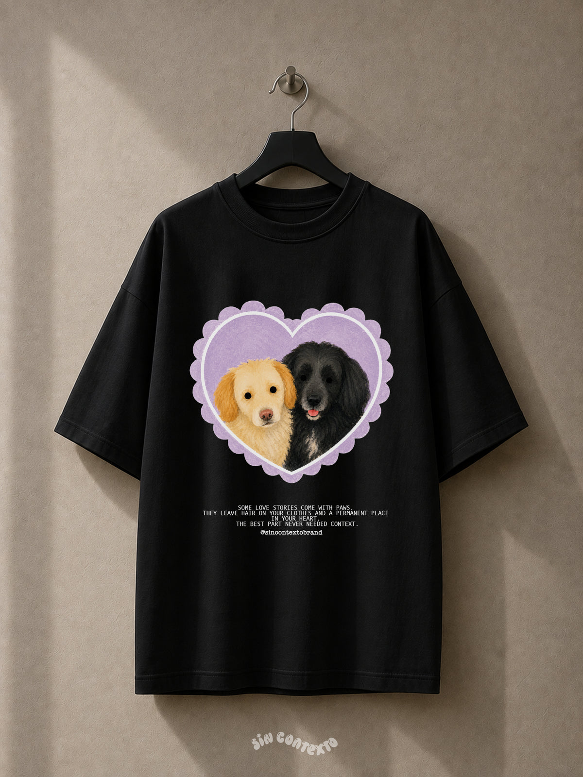 Playera Ilustración Perrito Estilo Acuarela - Corazon 100% personalizado