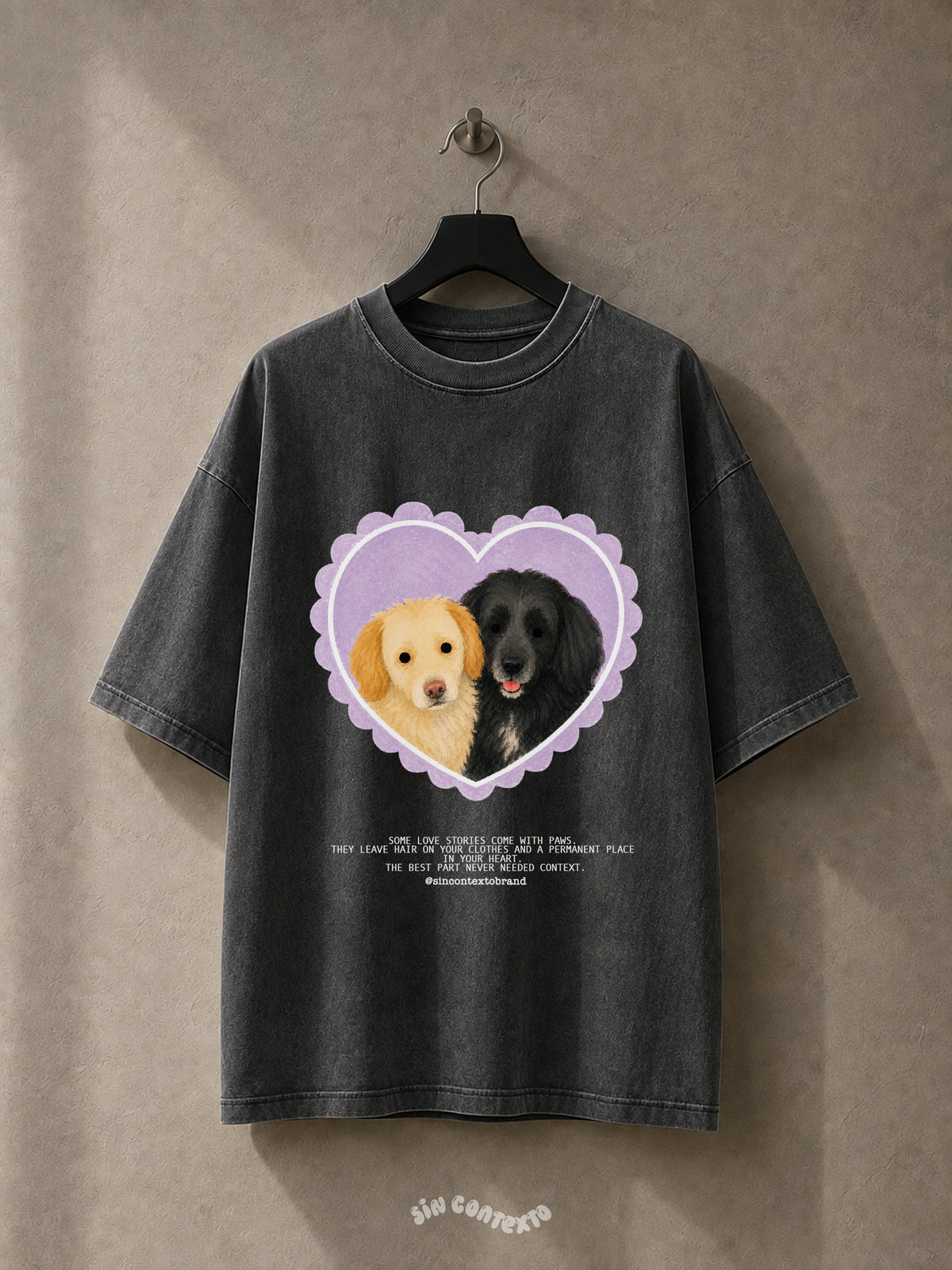 Playera Ilustración Perrito Estilo Acuarela - Corazon 100% personalizado