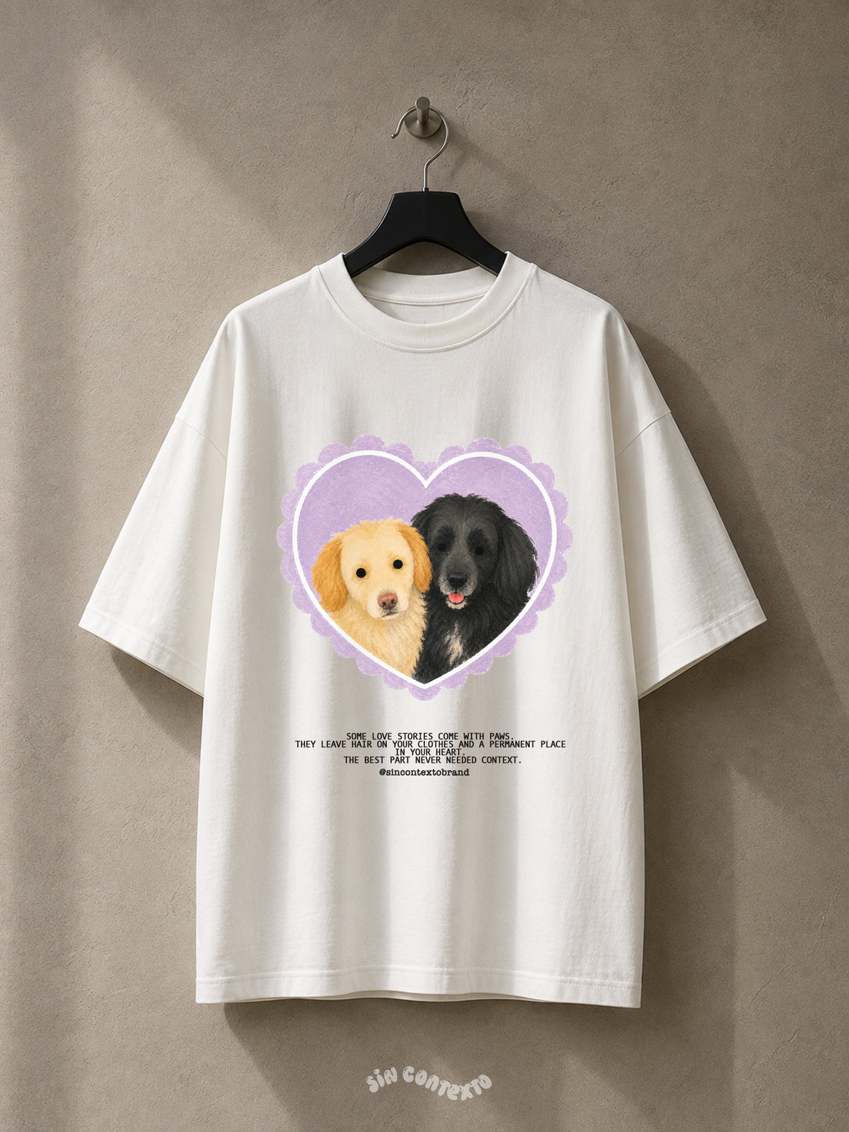 Playera Ilustración Perrito Estilo Acuarela - Corazon 100% personalizado