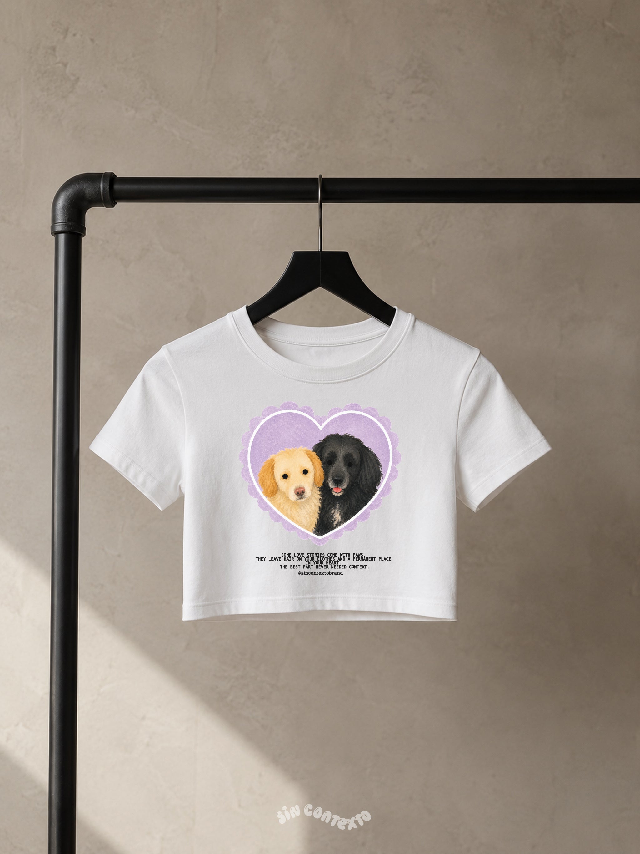 Playera Ilustración Perrito Estilo Acuarela - Corazon 100% personalizado
