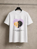 Playera Ilustración Perrito Estilo Acuarela - Corazon 100% personalizado