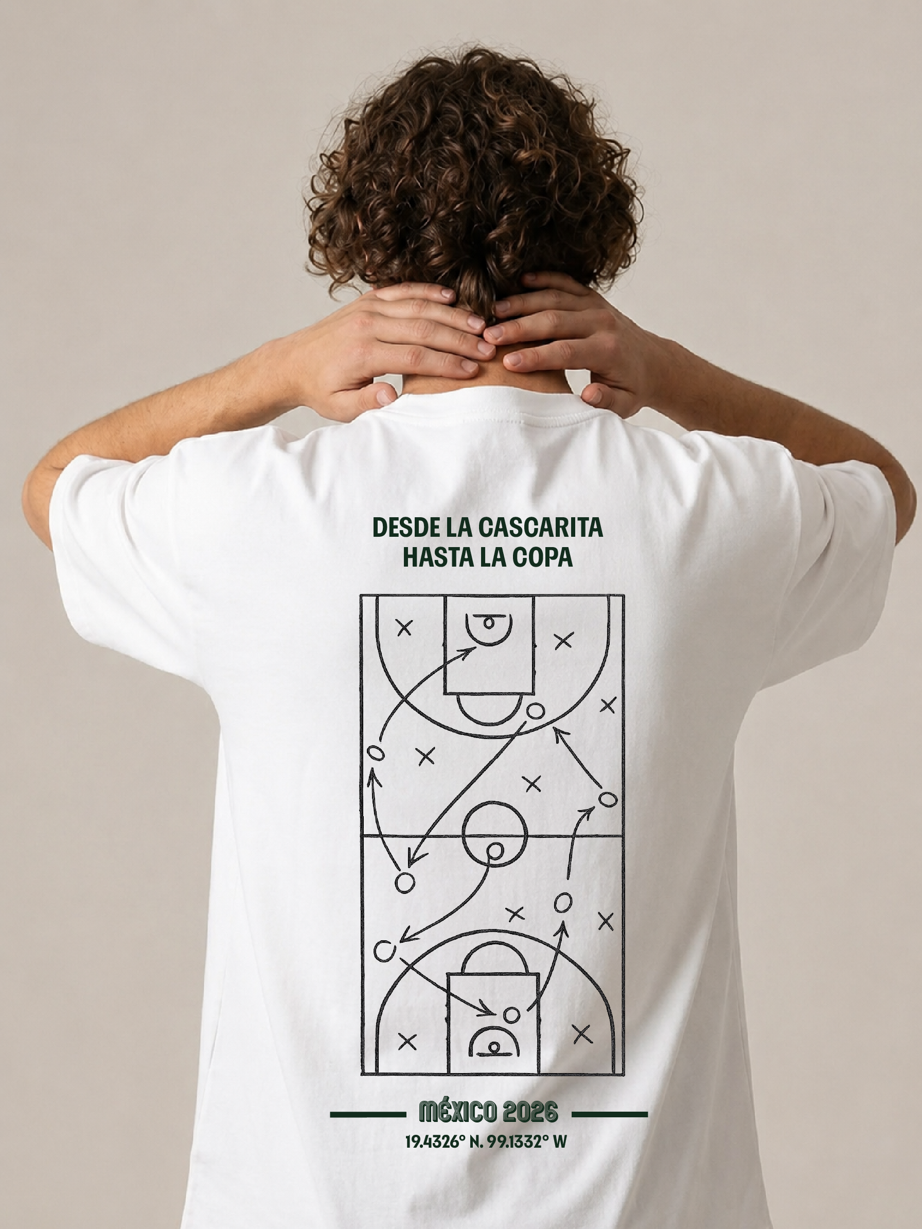 Playera Edición Mundial México 2026 Diseño Cancha
